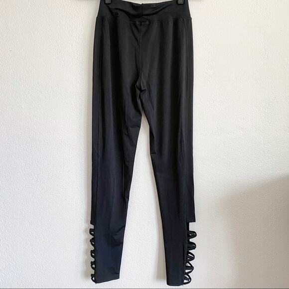 Fit In Black Mesh Strap Detail Active Legging Size Small / Medium - Picture 6 of 6
